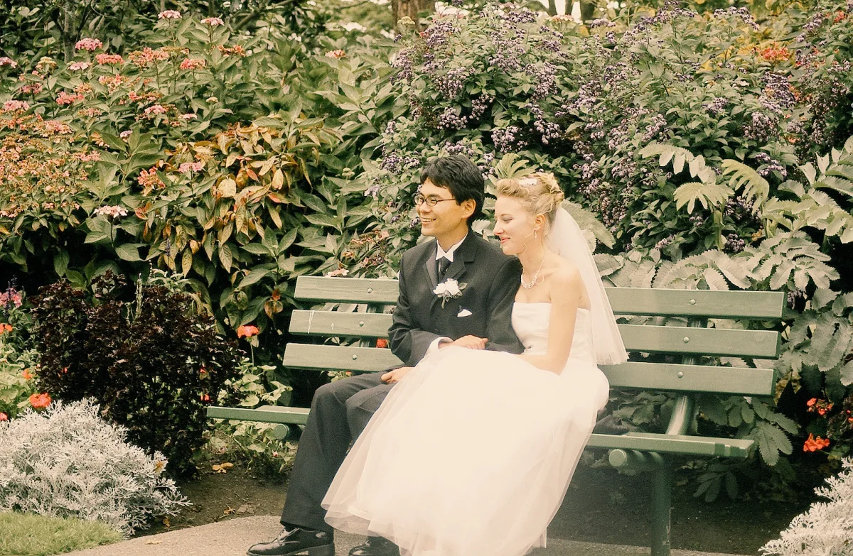 ビーコンヒルパークでの結婚式の写真撮影
