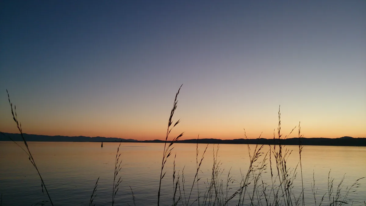 ダラスロードから望む夕日